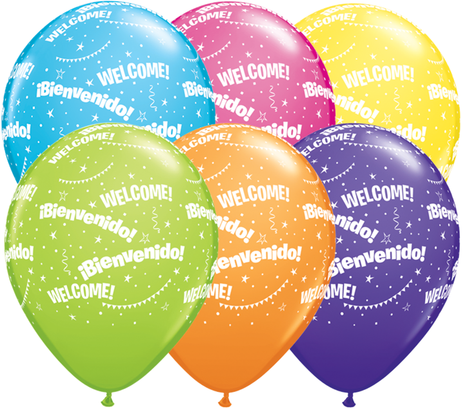 11" Bienvenido Welcome A Round Latex Balloons - Bienvenido! Welcome!-a-round Latex Balloons | 50 Count (934x826), Png Download