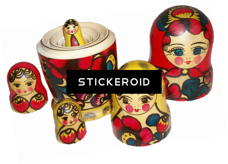 Multiple Russian Dolls - Russian Dolls Nesting (862x621), Png Download
