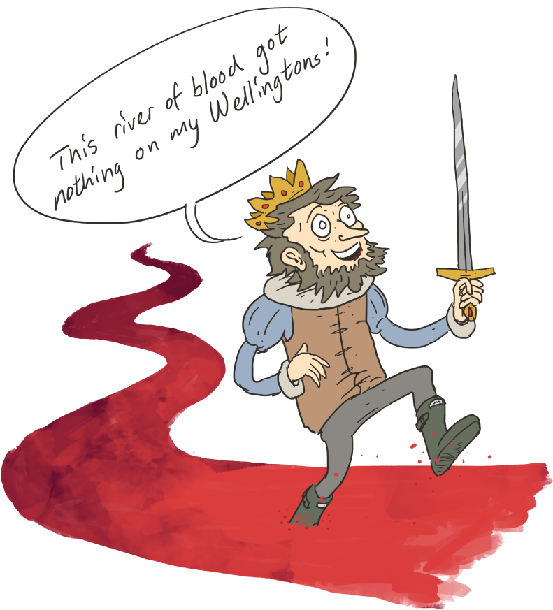 Bbc Bitesize National English Macbeth Themes Revision - Macbeth Bloody Dagger Cartoon (791x873), Png Download
