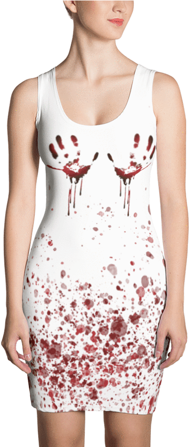 Bloody Hands Halloween Dress - Ice Cream Costume, Halloween Costume, Fun Costume, (900x900), Png Download