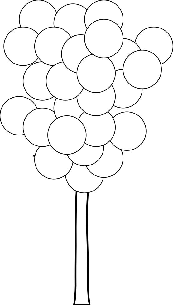 Circle Tree Black White Line Art Coloring Book Colouring - Clip Art (555x975), Png Download