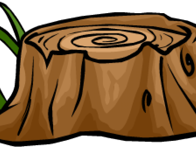 Cartoon Tree Stump - Tree Stump Clipart (640x480), Png Download