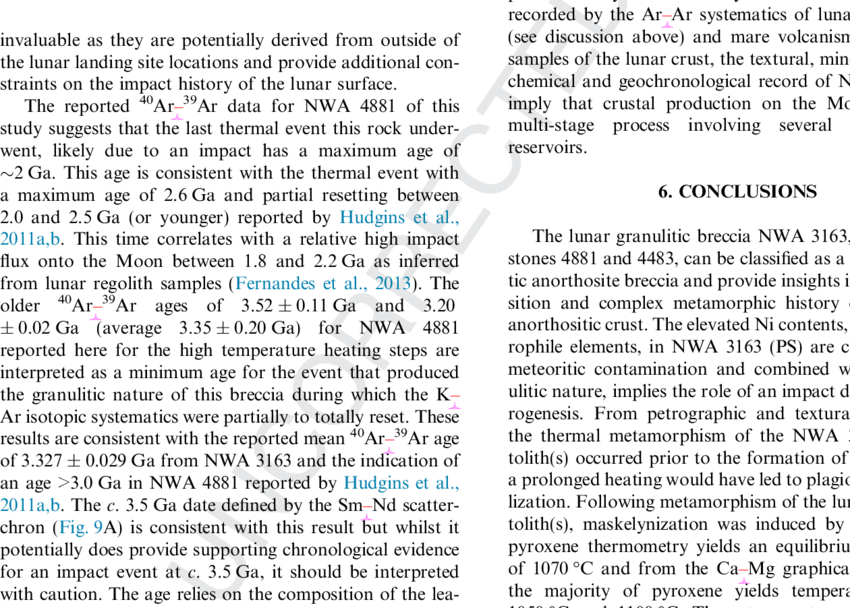 Summary Of Ar Ar Ages For Lunar Granulites Plotted - Untitled, Pg. 97, In The Book Pantagruel 1943). (850x608), Png Download