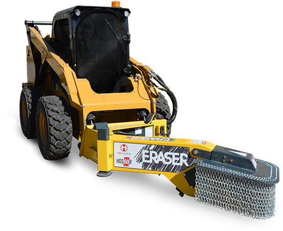 Eraser Skid Steer Stump Grinder Photo - Bulldozer (1000x667), Png Download