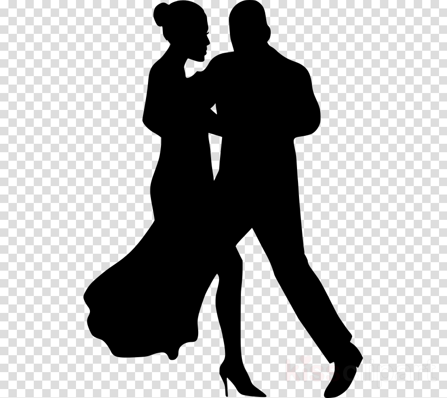 Black Dancing Couple Png Clipart Dance Clip Art - Red Aids Ribbon Png (900x800), Png Download