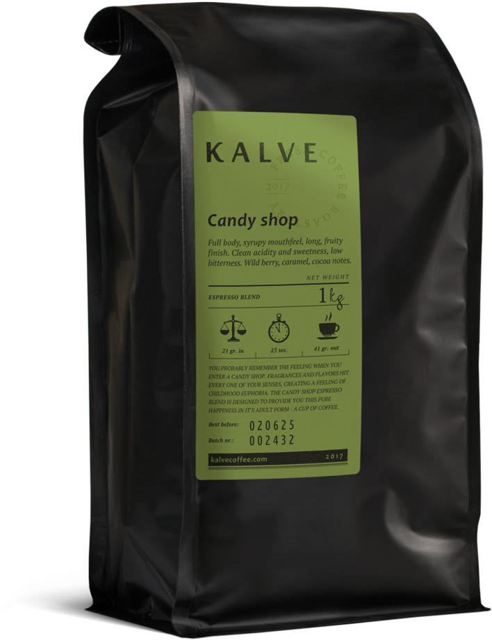 Candy Shop - Espresso Blend - 1 Kg - Kalve Coffee Candy - Espresso (1000x1156), Png Download