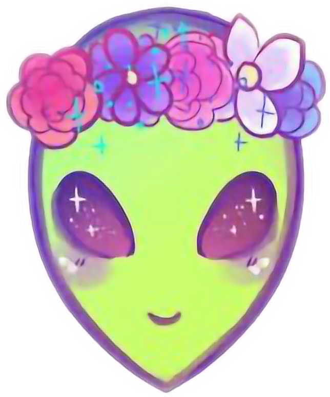 Tumblr Alien Sensual Stickers 7u7 (644x776), Png Download