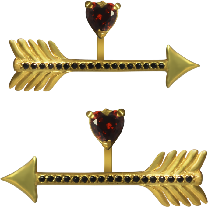 Earrings Cupid's Arrow - Emblem (800x800), Png Download