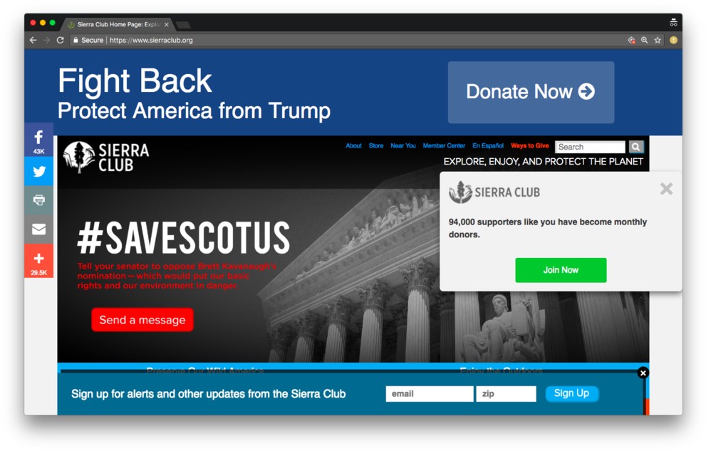 Sierra Club Website, Circa September - Sierra Club (1000x640), Png Download