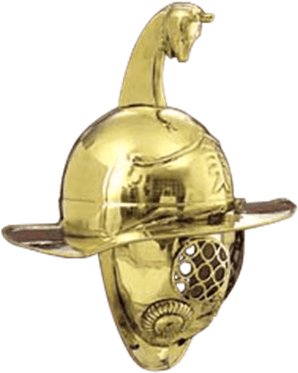 Brass Gladiator Mosaic Helmet - Thracian Gladiator Helmet (555x555), Png Download