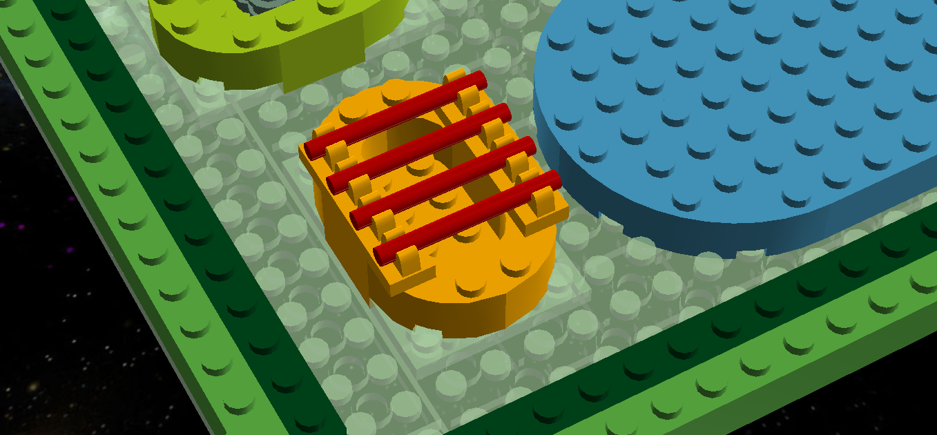 Animal Cell Model Diagram Project Parts Structure Labeled - Lego Plant Cell Model (1357x630), Png Download