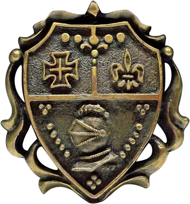 Jj Shield Cross Fleur De Lis Gladiator Helmet Knight - Emblem (686x686), Png Download