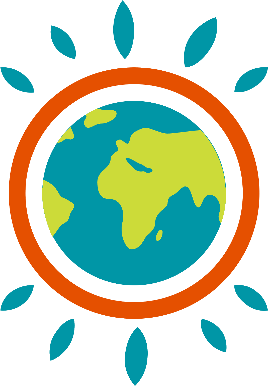 It's A Globe With Some Stylings Around It - Ecosia Icon (1600x1600), Png Download
