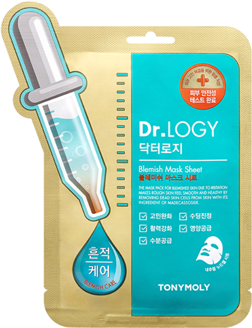 Logy Sheet Mask-blemish - Tonymoly Dr Logy Mask Sheet (600x800), Png Download