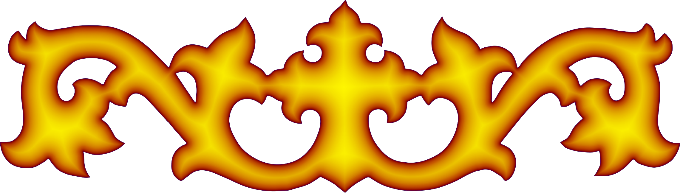 This Free Icons Png Design Of Glowing Decorative Flourish (2280x648), Png Download