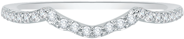 Promezza 14k White Gold Promezza Wedding Band - Engagement Ring (800x800), Png Download