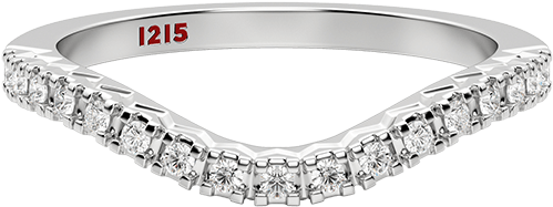 Accented Wedding Band - Wedding Ring (600x600), Png Download