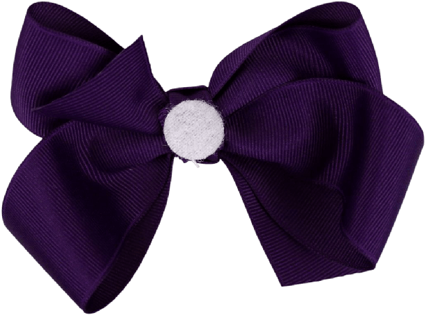 Solid Royal Purple Single Layer Bow - Royal Purple (650x650), Png Download
