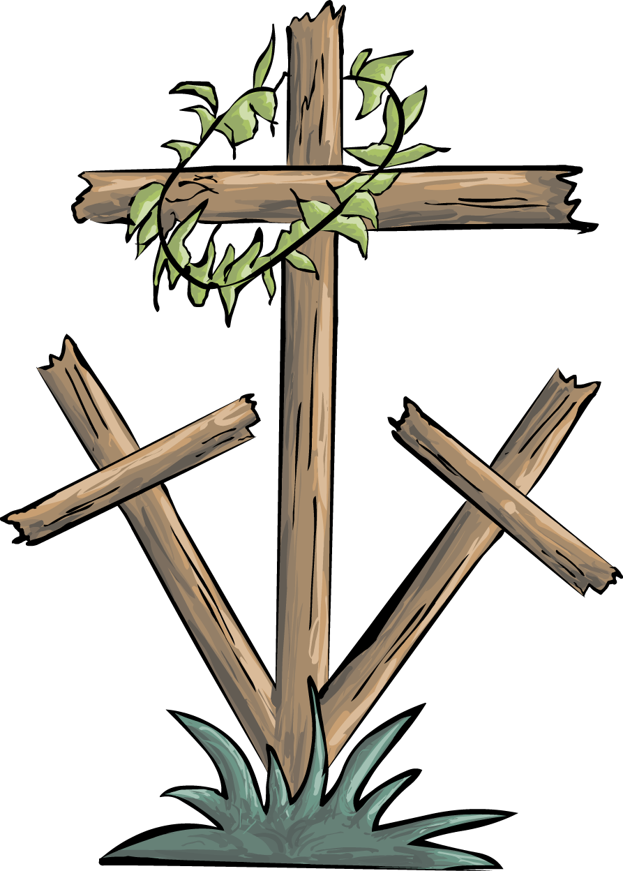 Christian Cross Crown - Good Friday Cross Clipart (893x1248), Png Download
