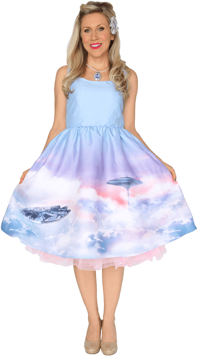 Hun Sw Cloudcitydress Front 01 - Her Universe Cloud City Dress (750x750), Png Download
