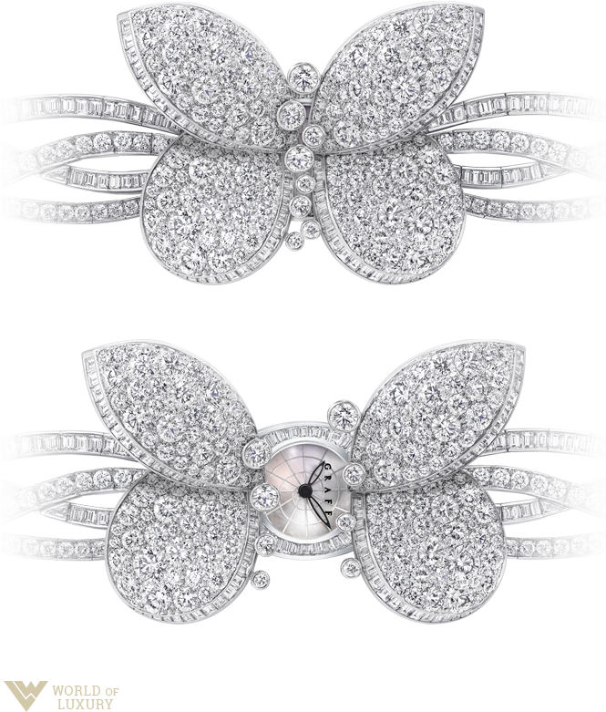 Graff Princess Butterfly White Gold & Diamonds Ladies - Graff (664x880), Png Download