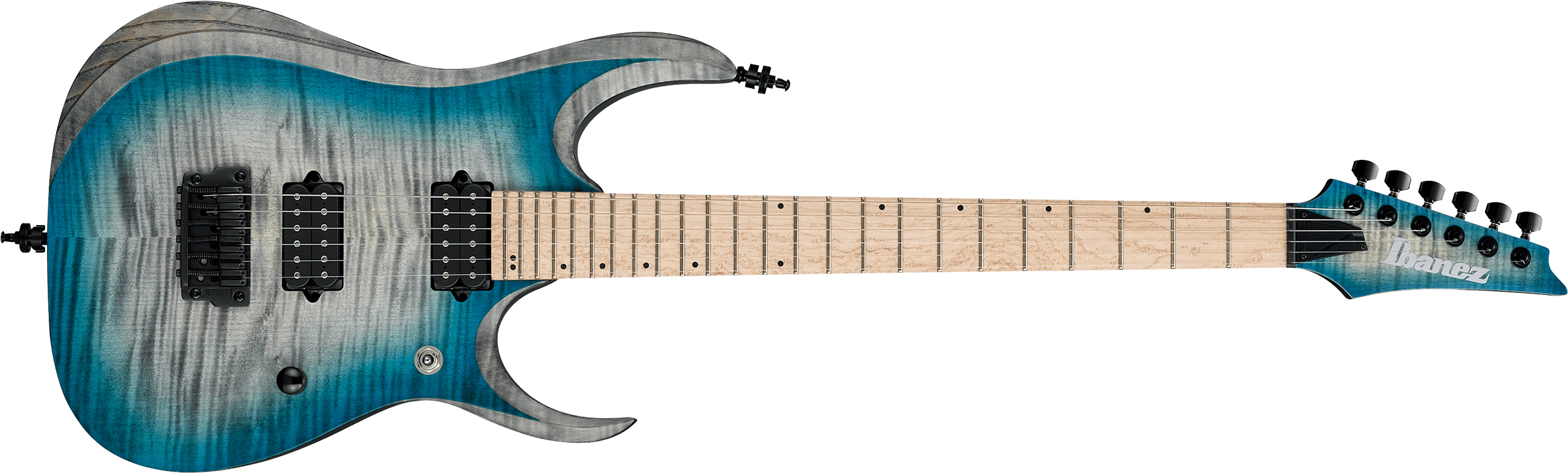 Stained Sapphire Blue Burst - Ibanez (2600x862), Png Download