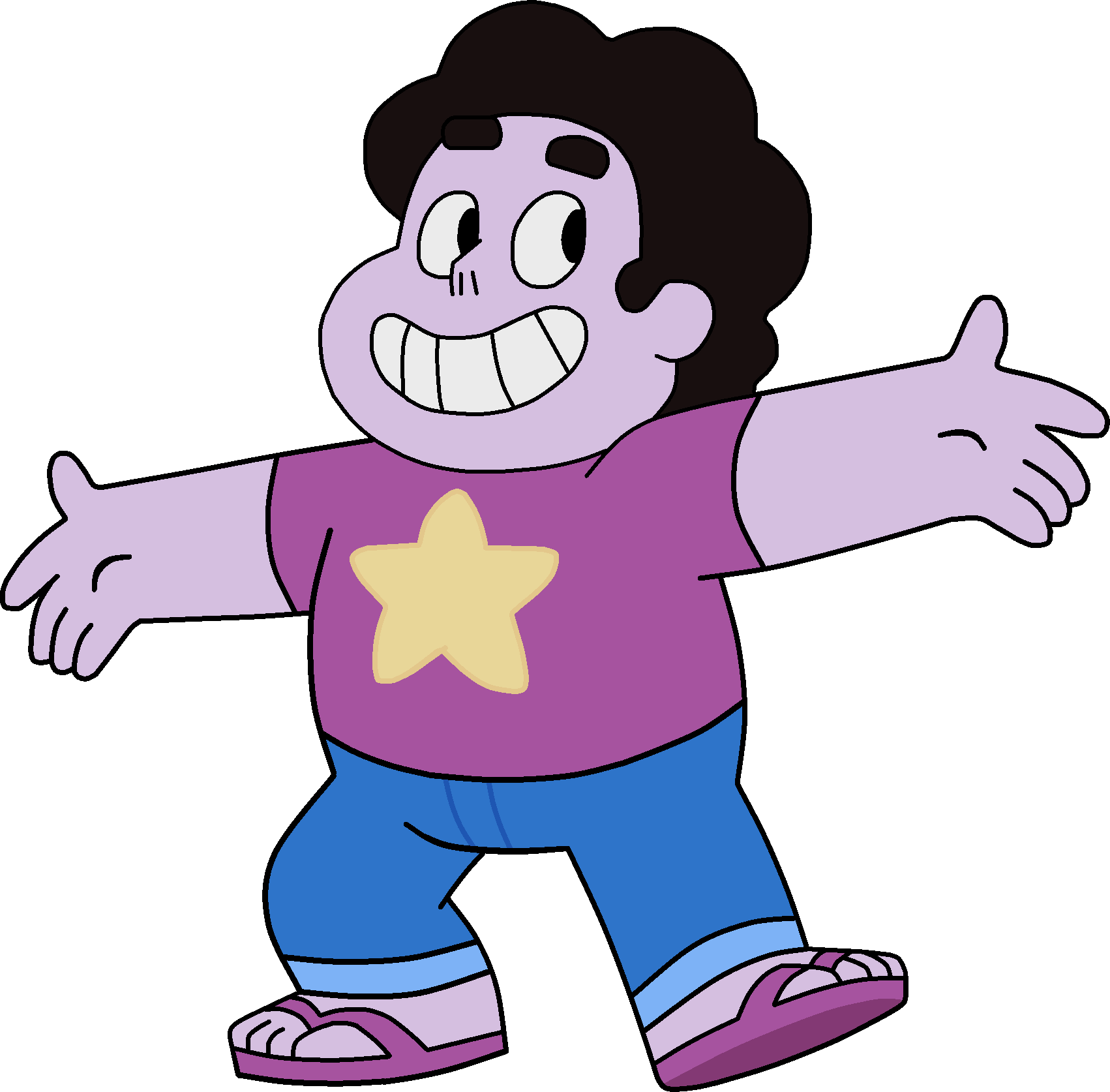 Steven Twilight Palette - Steven Universe Steven Posing (1702x1674), Png Download