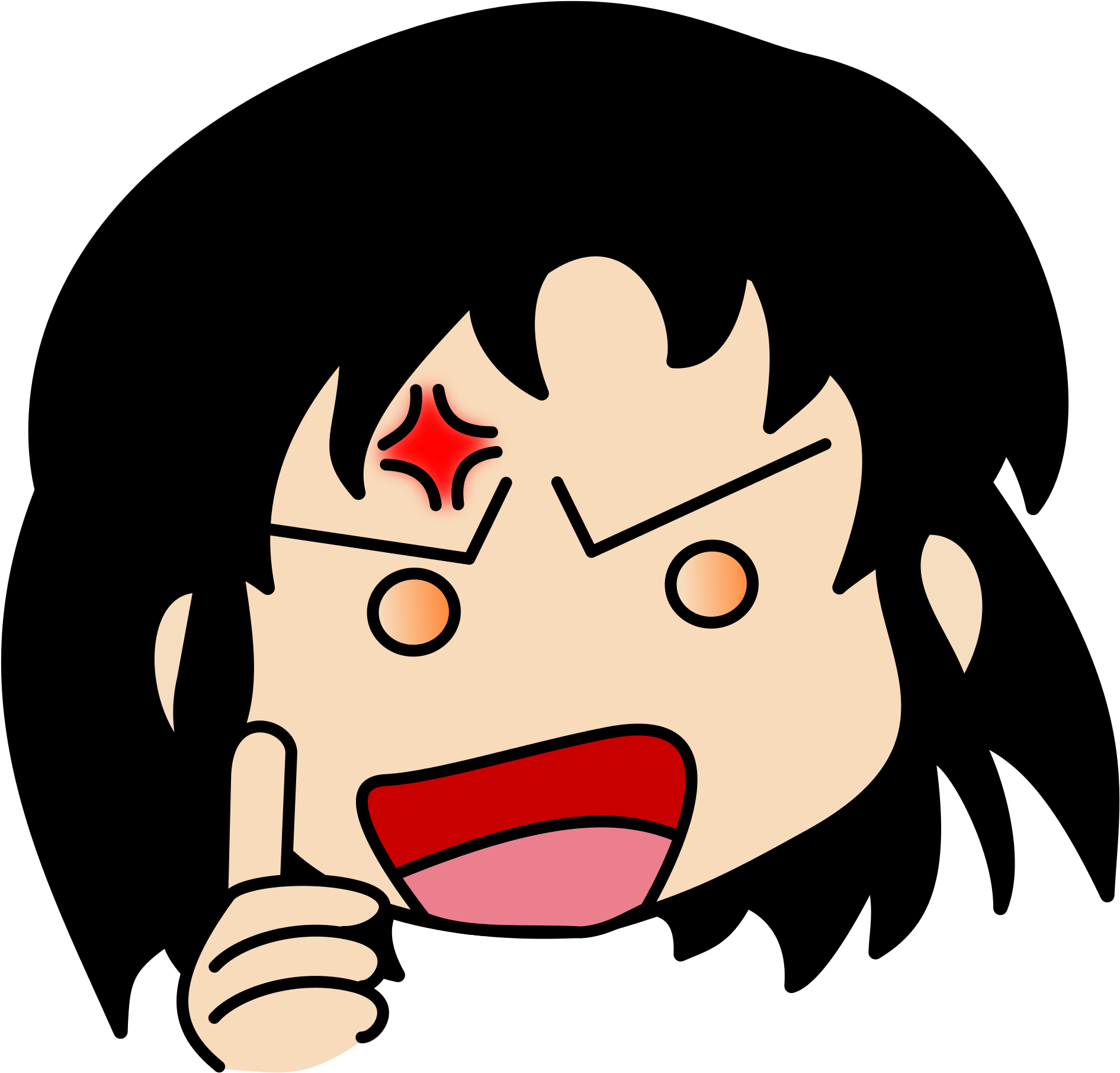 Open - Sad Svg (2000x2000), Png Download