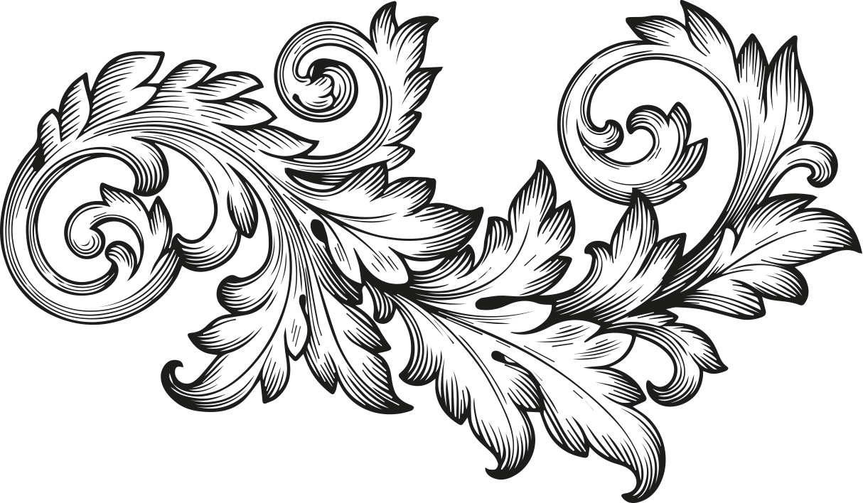Vintage Baroque Ornament Png (1214x708), Png Download
