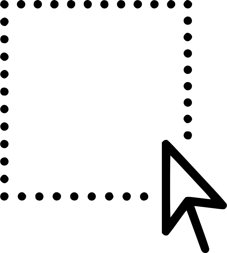 Select Selection Area Region Cursor Arrow Tool Comments - Pointer (878x980), Png Download