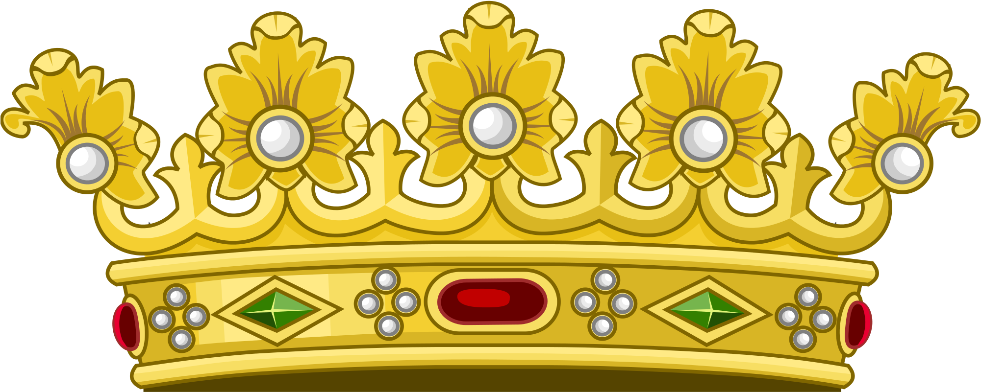 Royal Crown Picture 26, Buy Clip Art - King Crown Clipart (2000x813), Png Download
