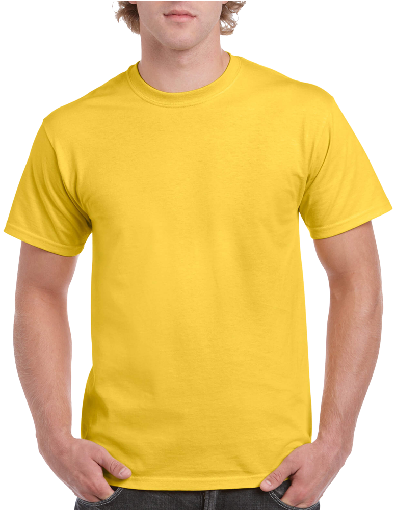 Full Color Shirts - Yellow Blank T Shirt (1000x1000), Png Download