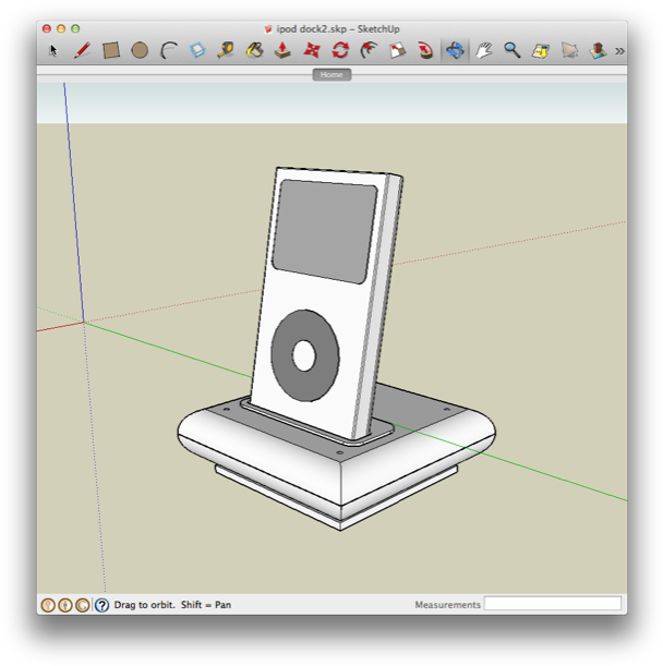 Diy Ipod Dock Sketchup - Ipod (617x620), Png Download