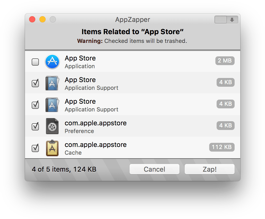 Icon To The Appzapper Window And Un-checked The First - Appzapper (1060x874), Png Download