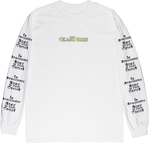 Everything Okay White Longsleeve T-shirt - Yellow Days Merch (600x600), Png Download