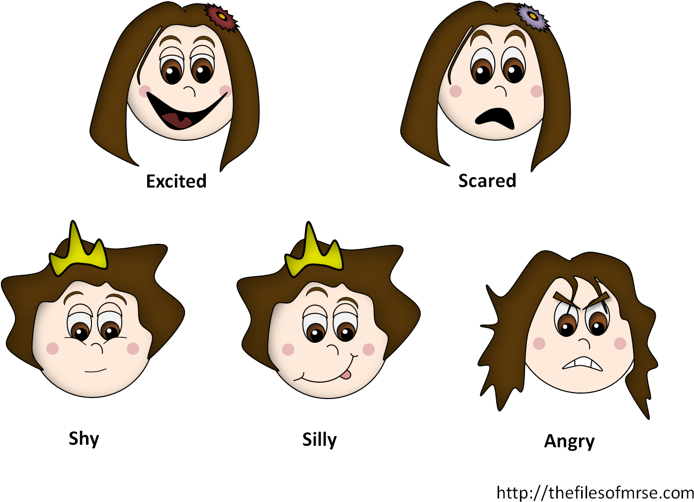 Girls Feeling Cards - Feelings And Emotions Girl (1422x1021), Png Download