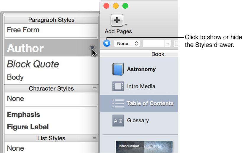 The Styles Drawer Showing The Three Kinds Of Styles - Paragraph (850x516), Png Download