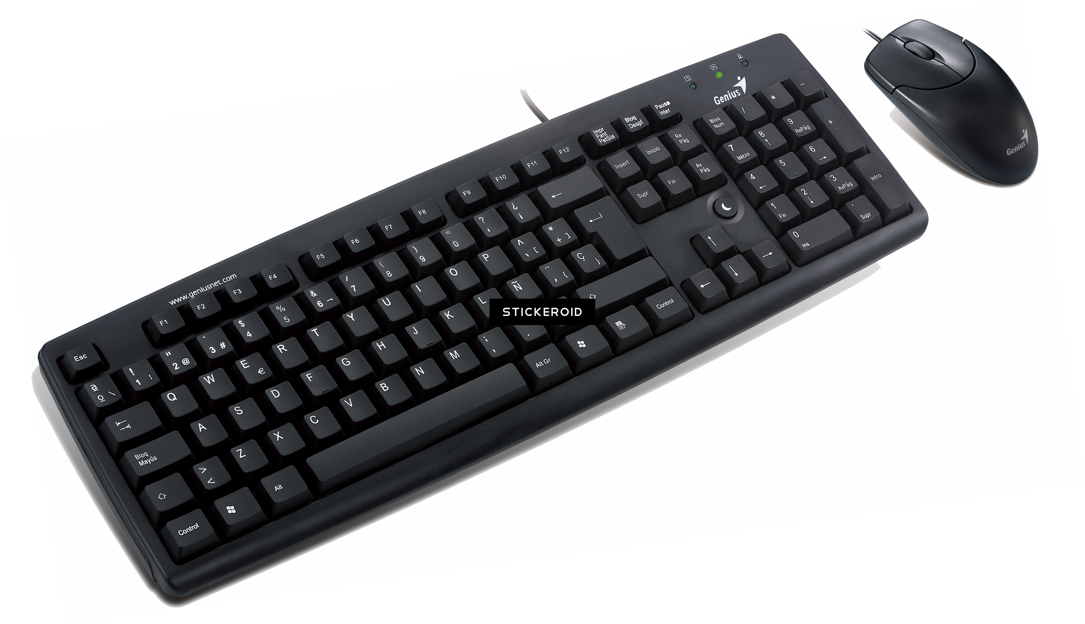 Pc Keyboard - Cherry G83-6105 Usb Black Keyboard (3695x2125), Png Download