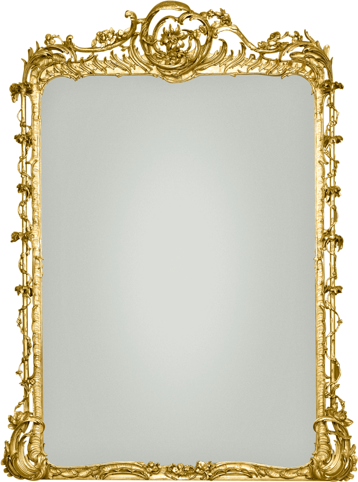 Rococo Revival Gilt Gesso Mirror - Mirror (900x900), Png Download