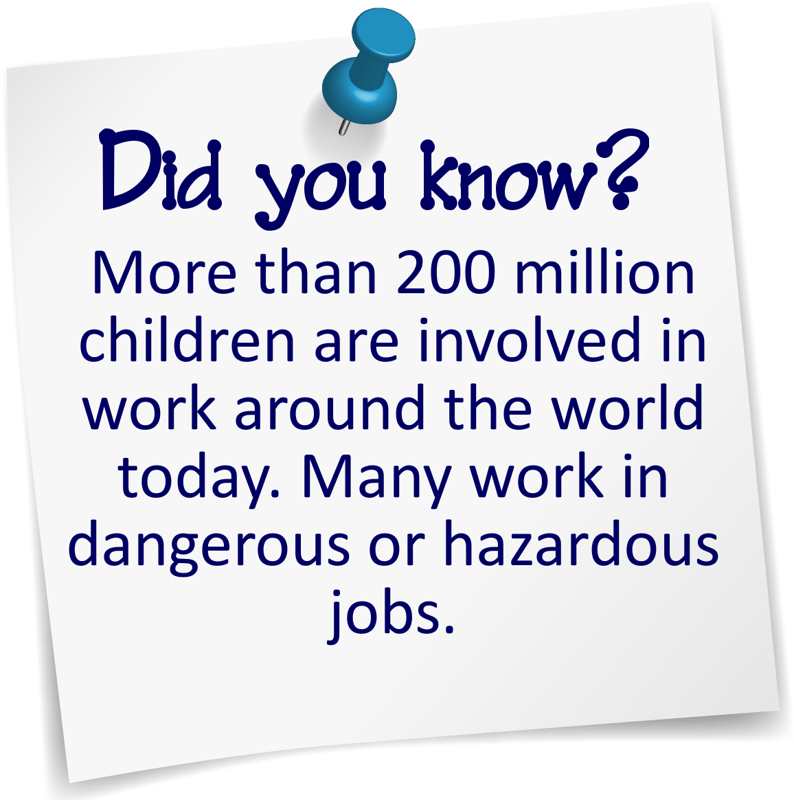 Did You Know - Reasons For Child Labor (1158x1181), Png Download