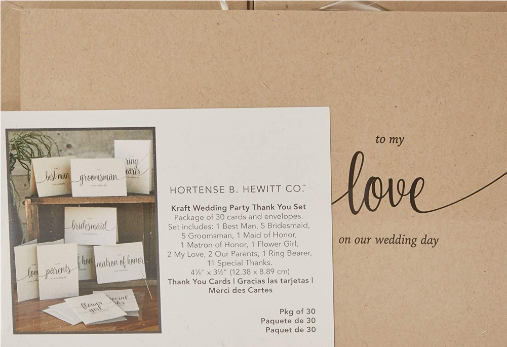 Auction - Hortense B. Hewitt Kraft Wedding Party Thank You Card (1000x1000), Png Download