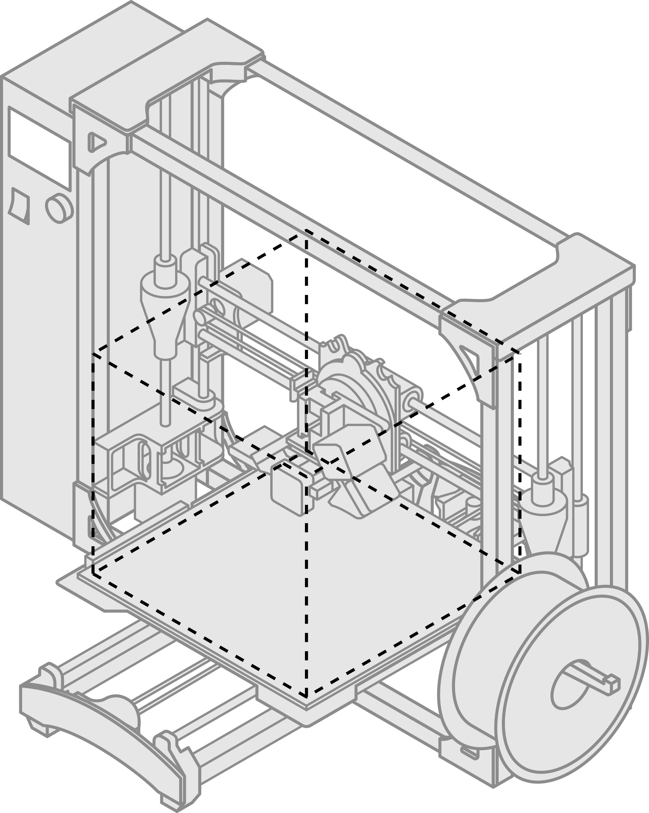 Lulzbot Taz 6 Print Volume - Volume (2090x2618), Png Download