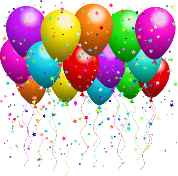 4f672fd5 - Birthday Balloons Clipart (600x594), Png Download