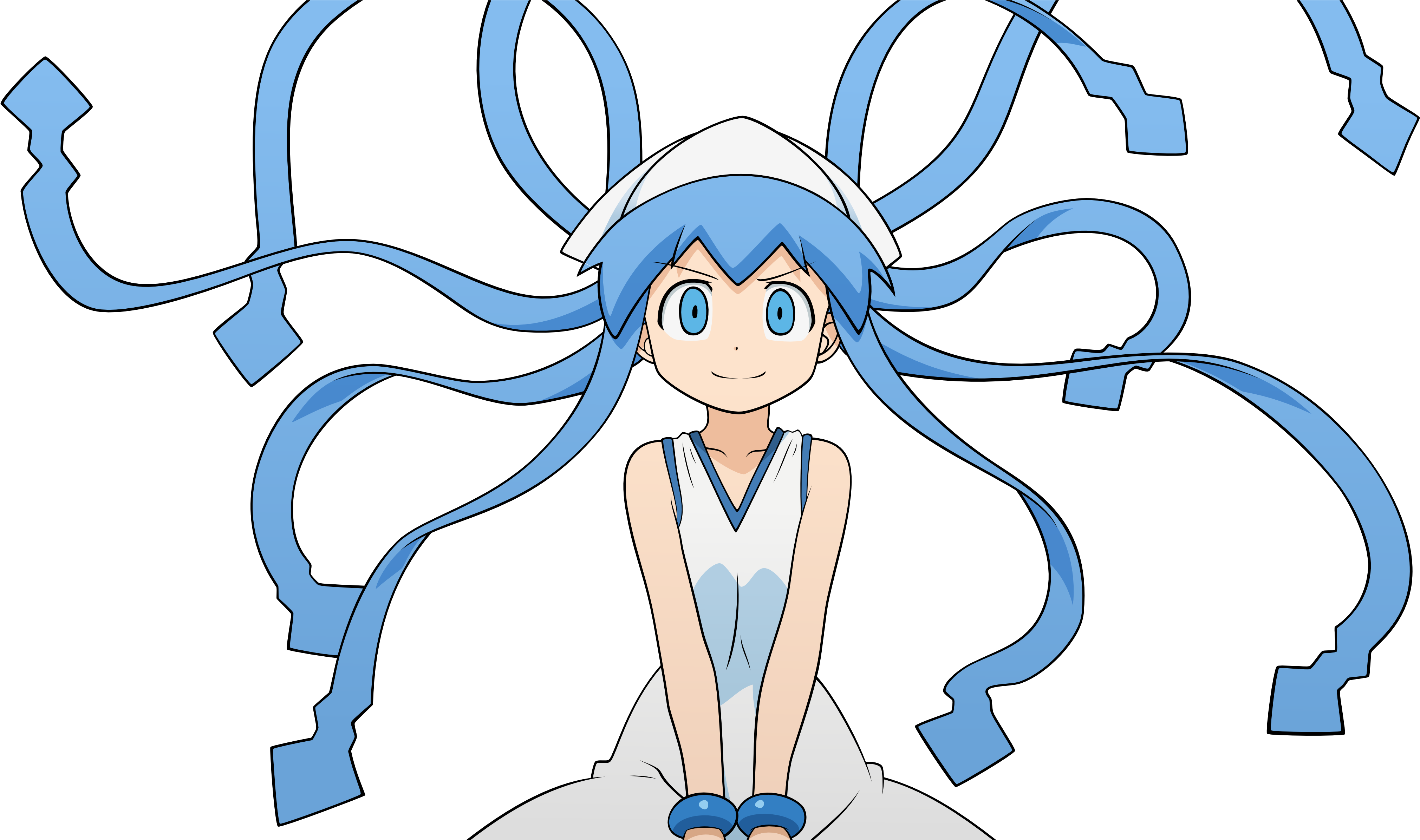 Squid Girl Png Jpg Royalty Free Library - Shinryaku Ika Musume (4250x2391), Png Download