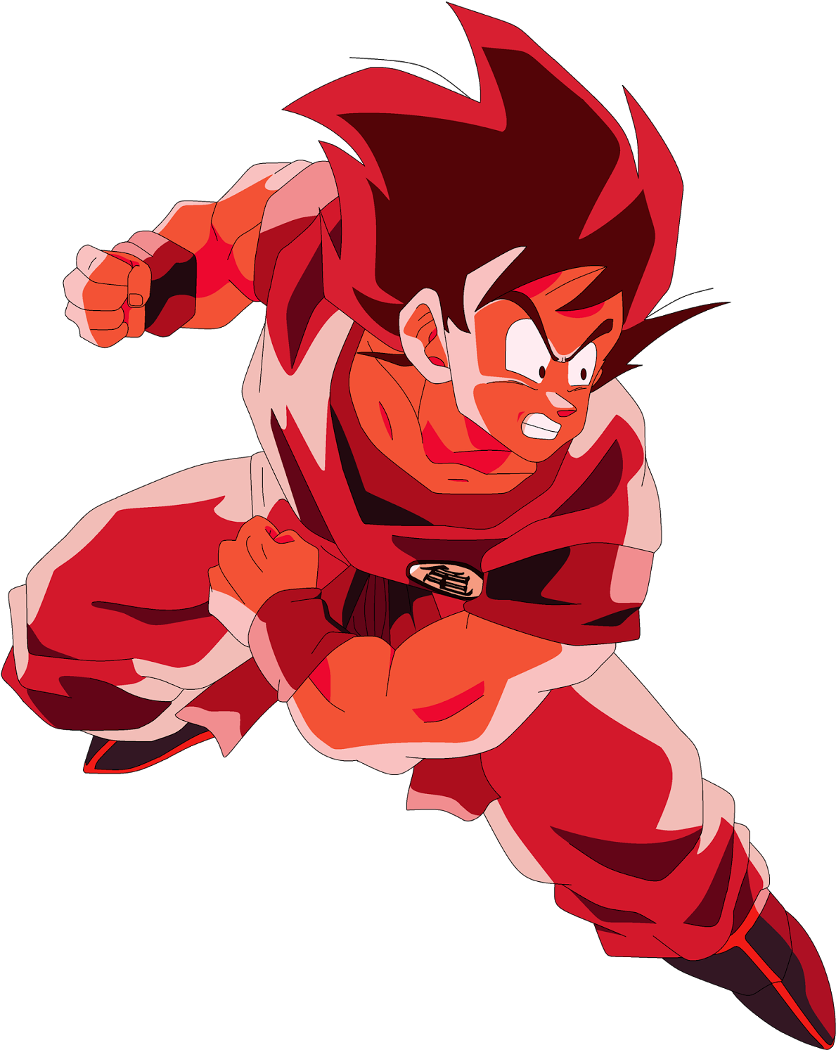 Spirit Bomb - Dragon Ball Goku Kaioken (1243x1600), Png Download