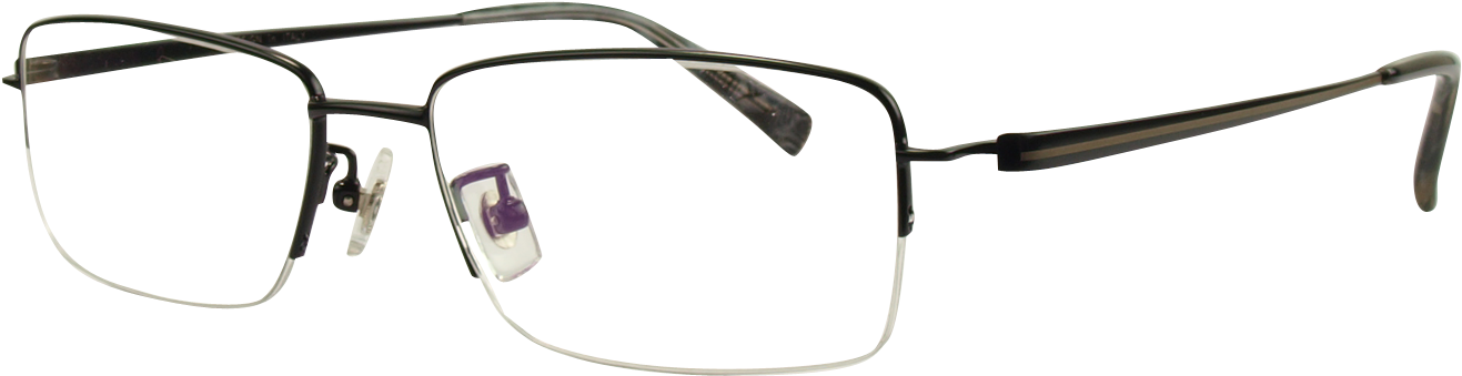 Sarah Palin Style Rimless Reading Glasses - Cobalt Prescription Glasses Semi-rimless Gun 6762-c3 (1440x600), Png Download