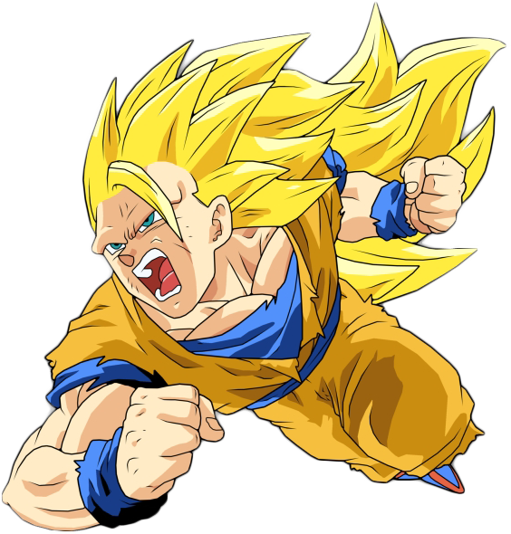 Goku Clipart Psd - Ss3 Goku (564x590), Png Download