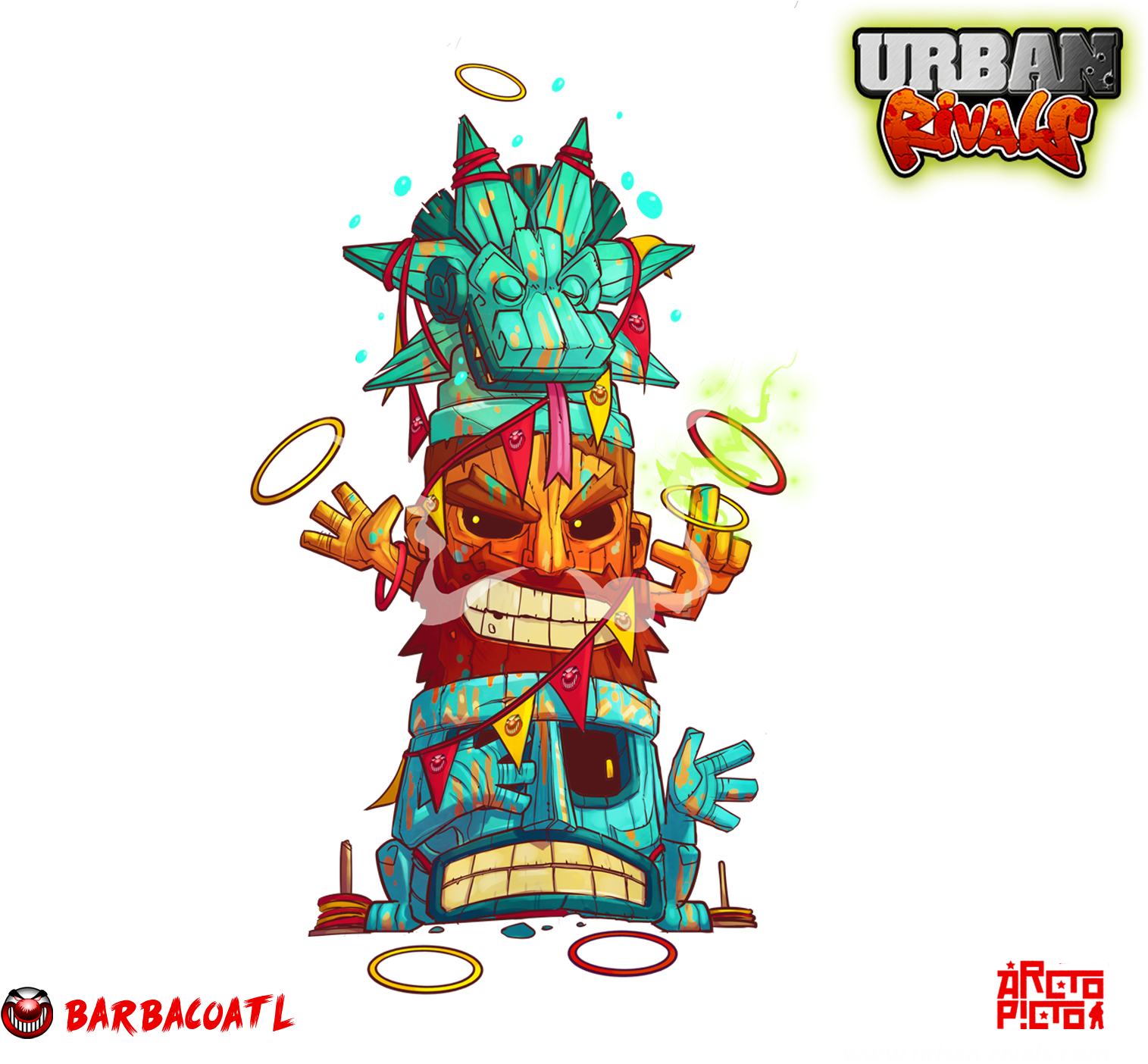 Arcto Picto - Urban Rivals (1557x1413), Png Download