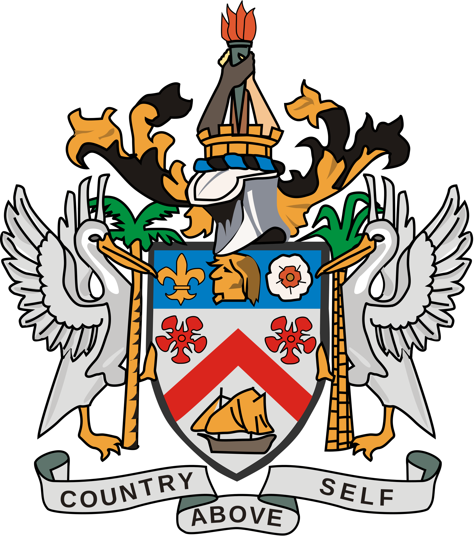 Saint Kitts And Nevis Flag Png 17, Buy Clip Art - Saint Kitts And Nevis Coat Of Arms (2000x2262), Png Download