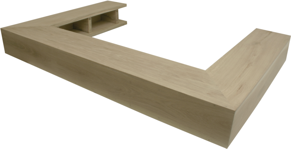 Straight Oak Beam 90° M/a - Fireplace (960x960), Png Download